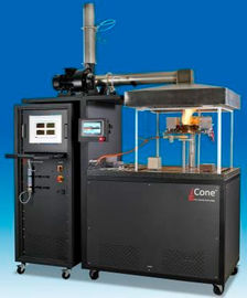 อุปกรณ์ทดสอบความติดไฟได้ 380V ISO 5660 การผลิตควันปล่อยความร้อนและอัตราการสูญเสียมวล