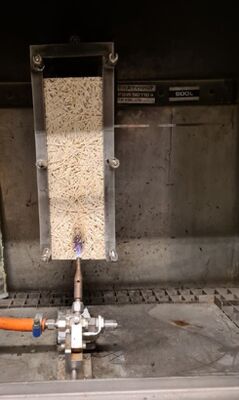 EN ISO 11925 การทดสอบการติดไฟของวัสดุก่อสร้าง - การทดสอบแหล่งกำเนิดไฟเดียว